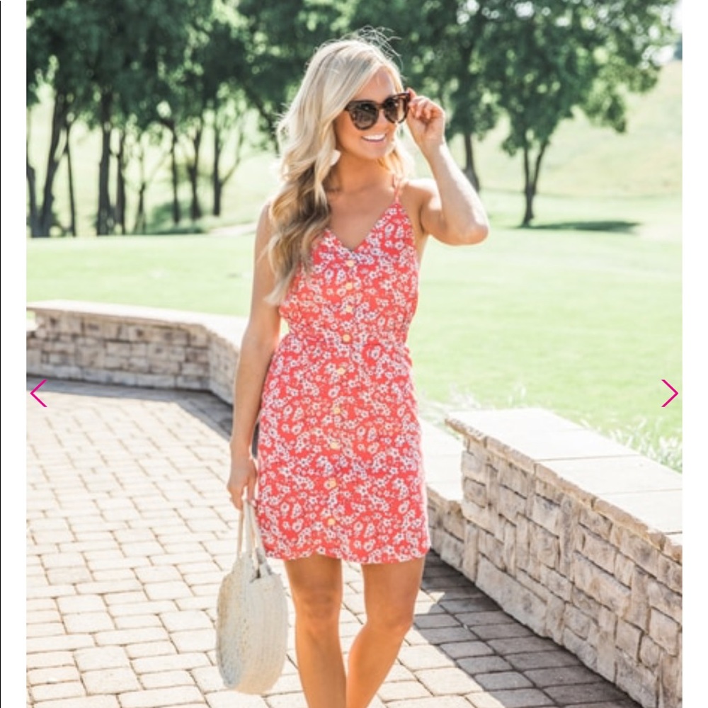 Red Floral Dress